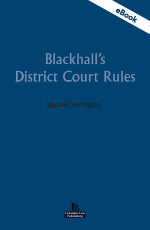 Blackhall's District Court Rules ebook