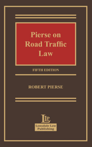 Road Traffic Law by Robert Pierse