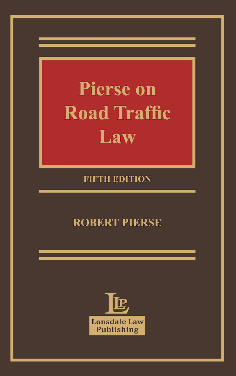 Road Traffic Law by Robert Pierse